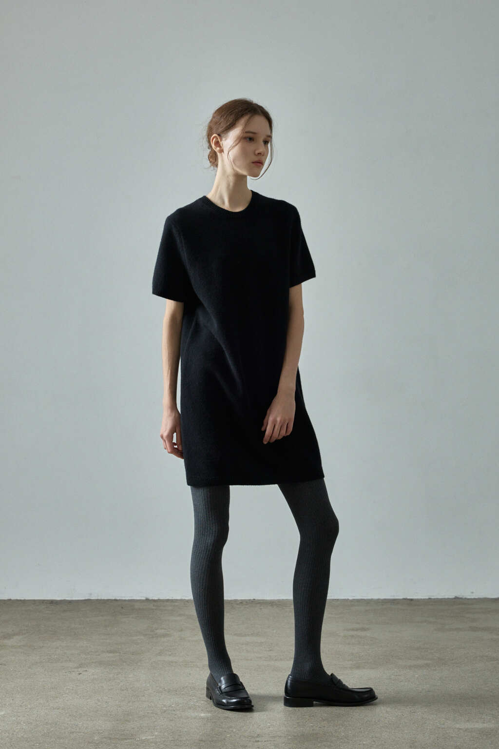 Facade Pattern 90s Knitwear Dress black