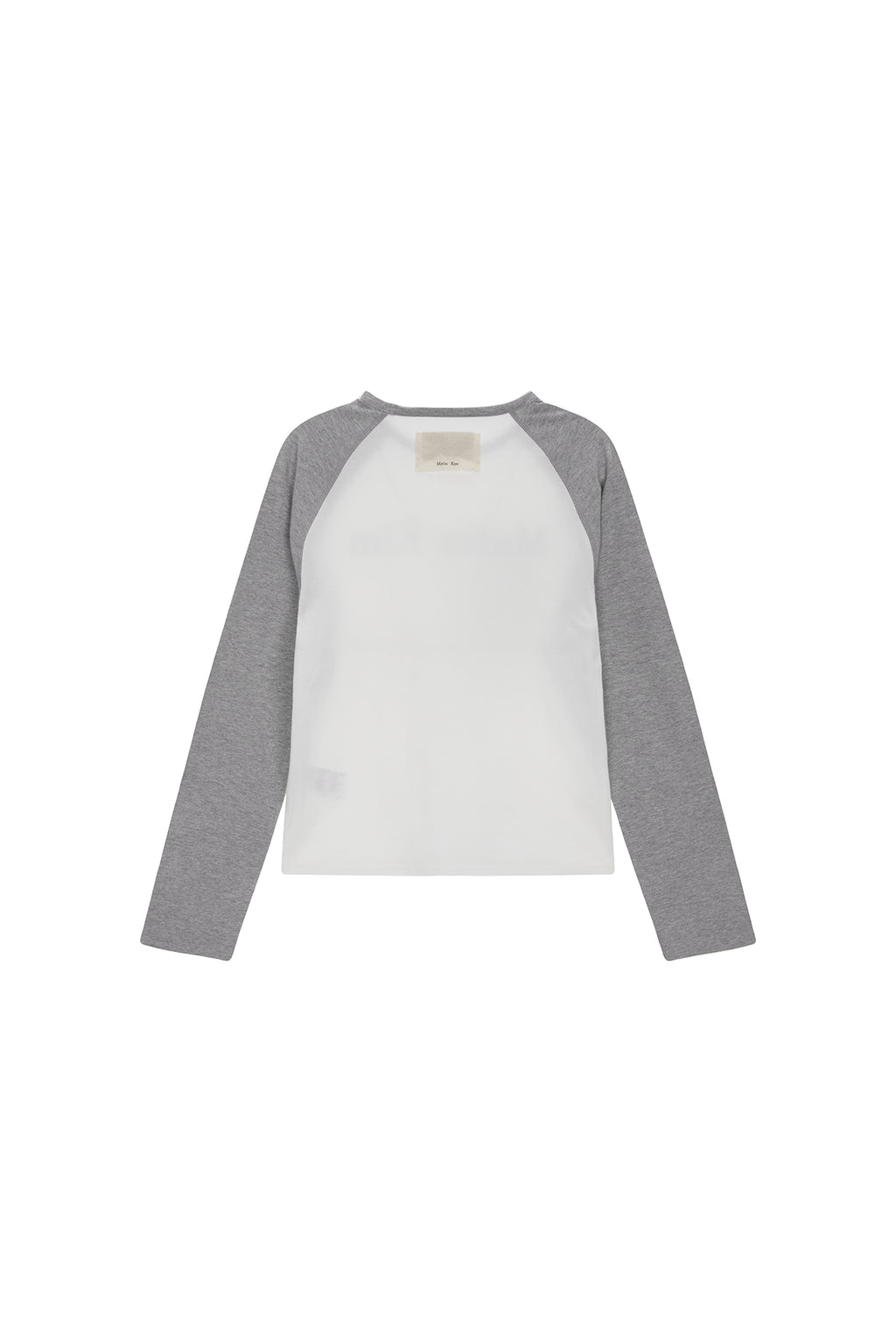 [matinkim] MATIN LETTERING RAGLAN LONG SLEEVE IN GREY