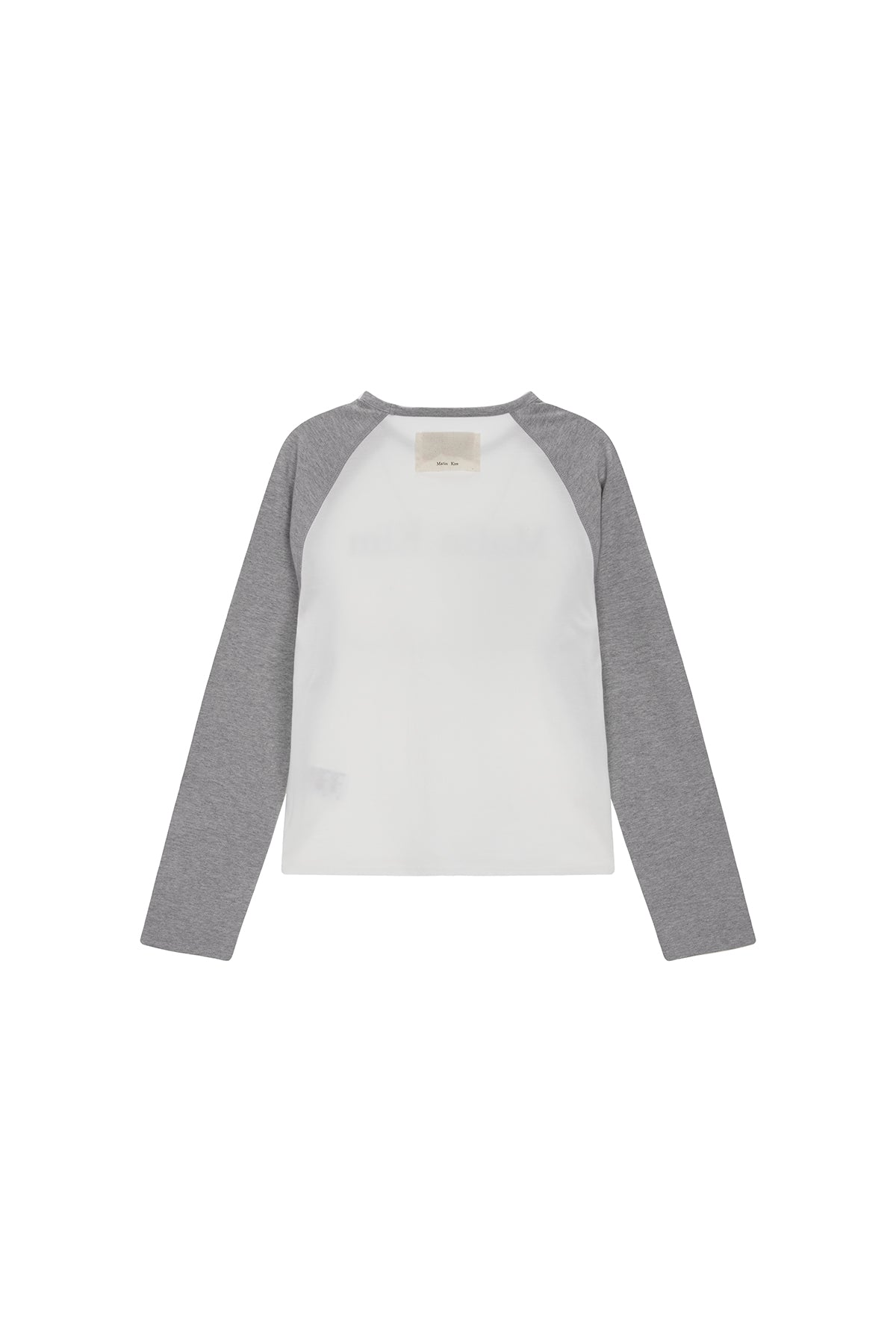 [matinkim] MATIN LETTERING RAGLAN LONG SLEEVE IN GREY
