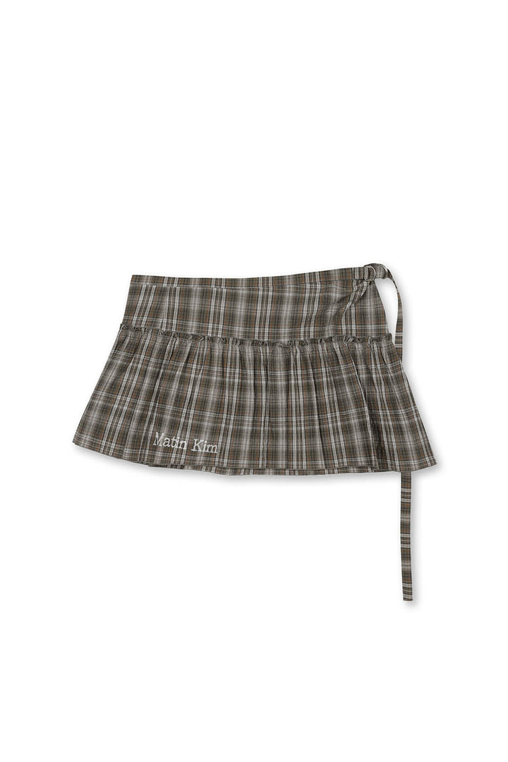 Matinkim Check Layered Skirt IN Grey