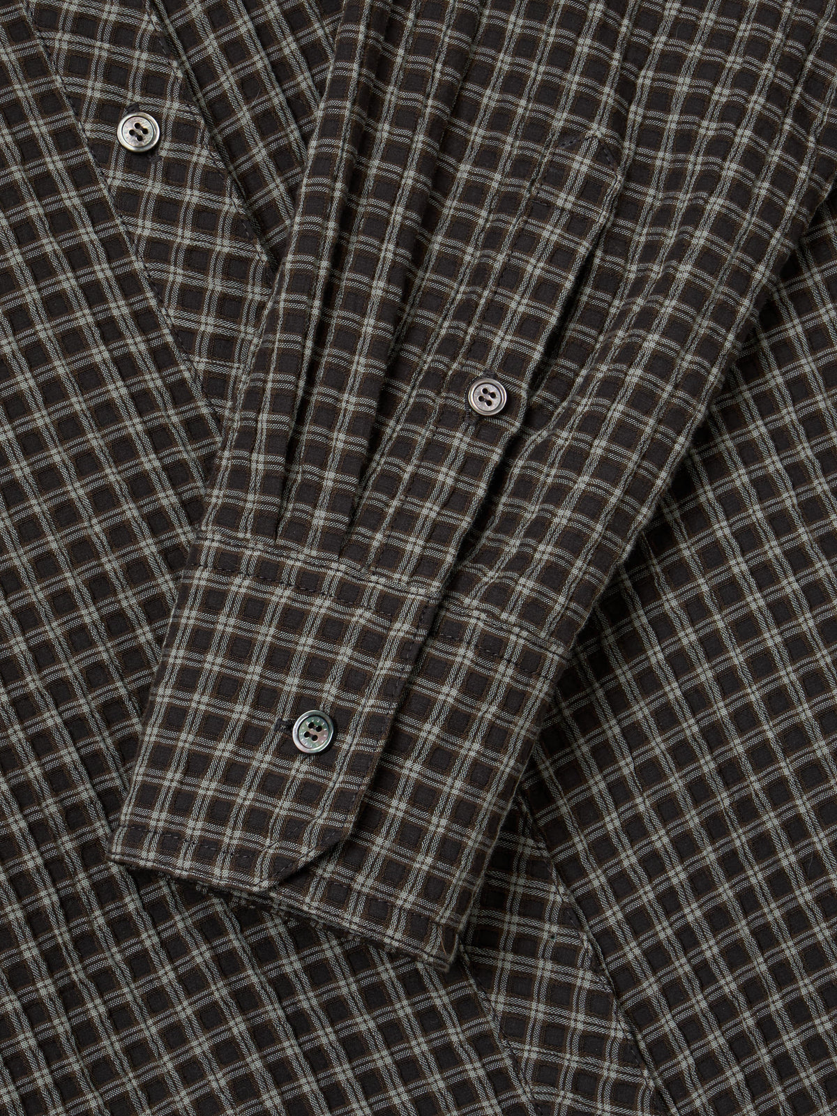 Margesherwood Slim Lined Check Shirt brown