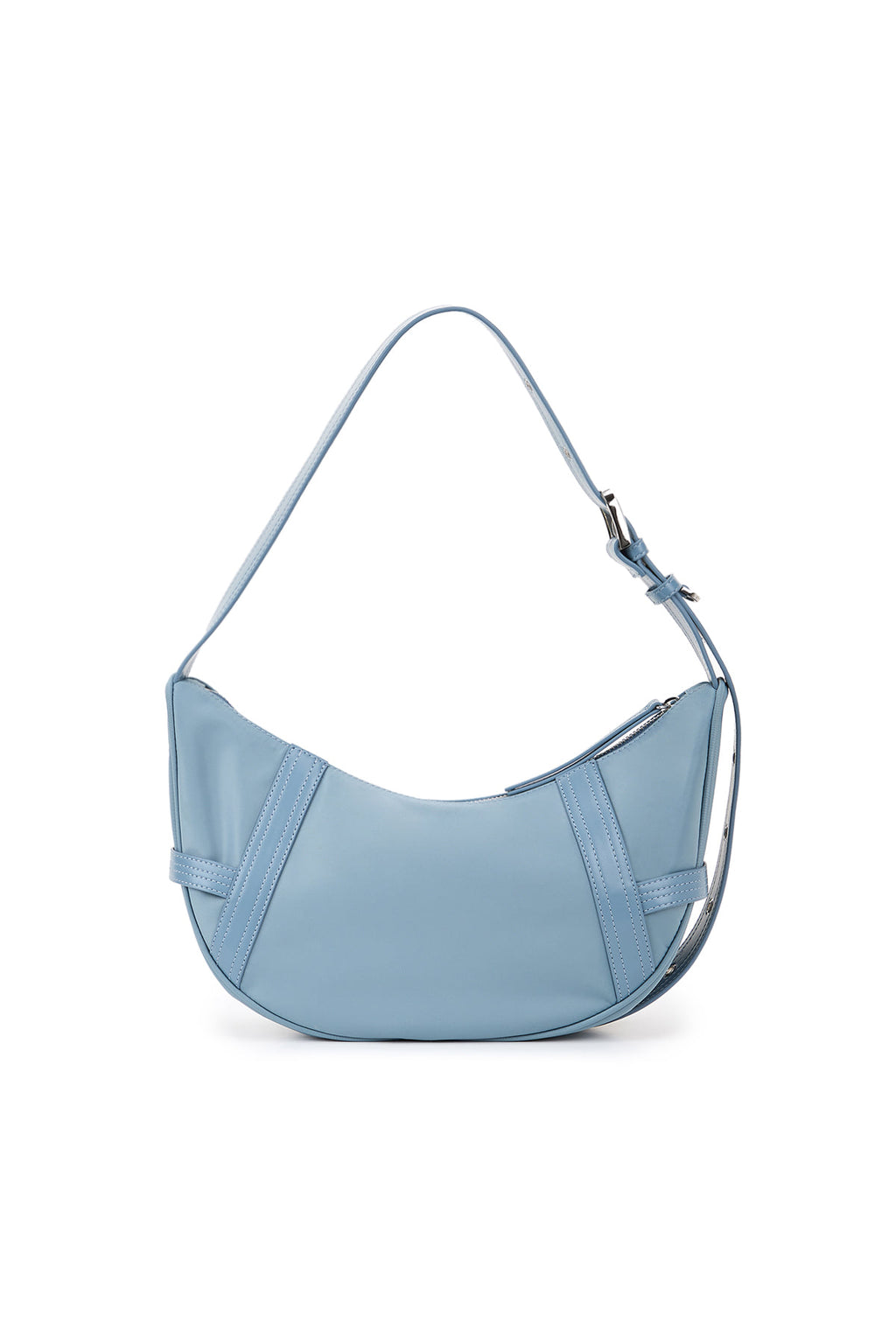 [matinkim] FABRIC ARC HOBO BAG IN SMOKE BLUE