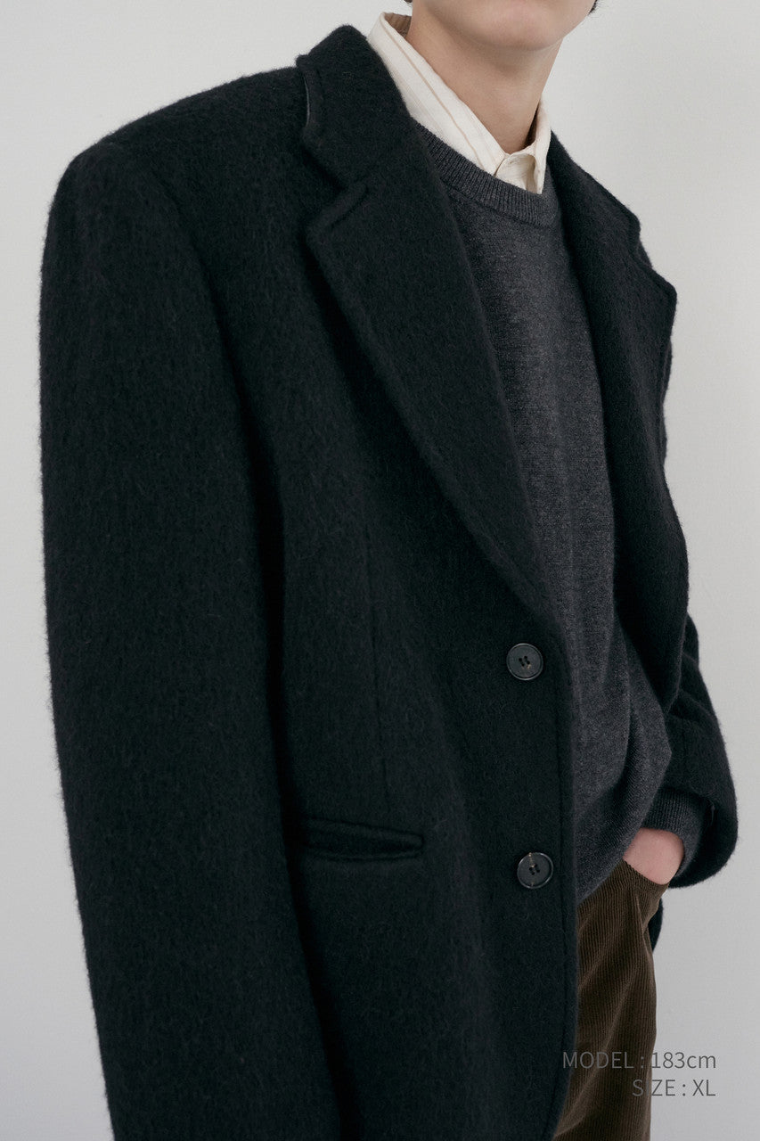 Dunst Unisex Alpaca Blazer Coat Black
