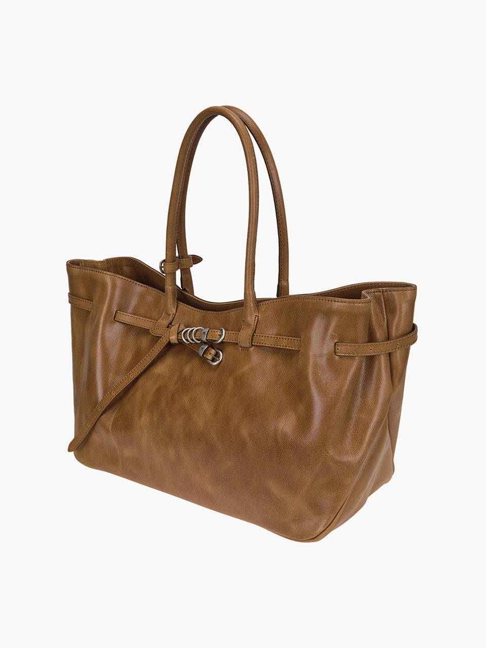 Margesherwood Grandma Used Bag Large saddle brown pull-up