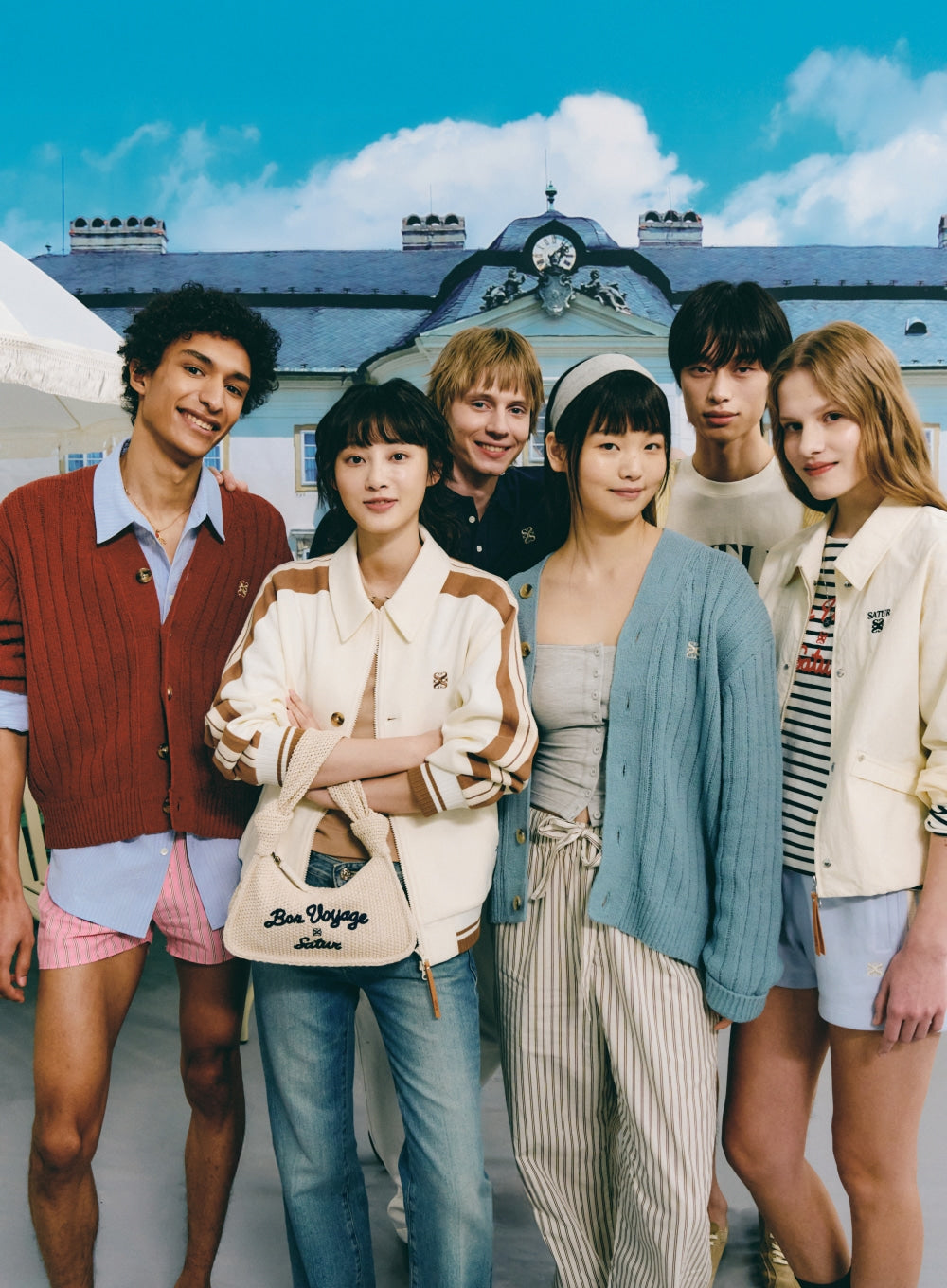 [satur] (W) Faro Over Size Boucle Cardigan - Fog Blue