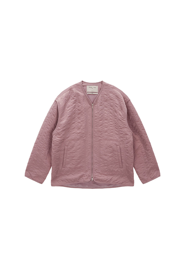 Matinkim Warm UP Quilting Jumper For Women IN Pink
