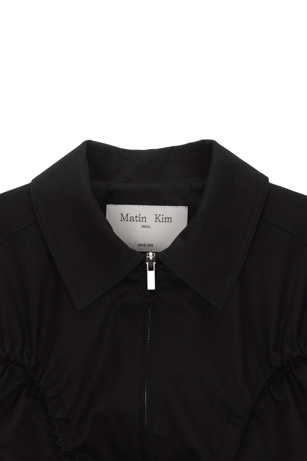 Matinkim Curvy String Crop Blouson IN Black