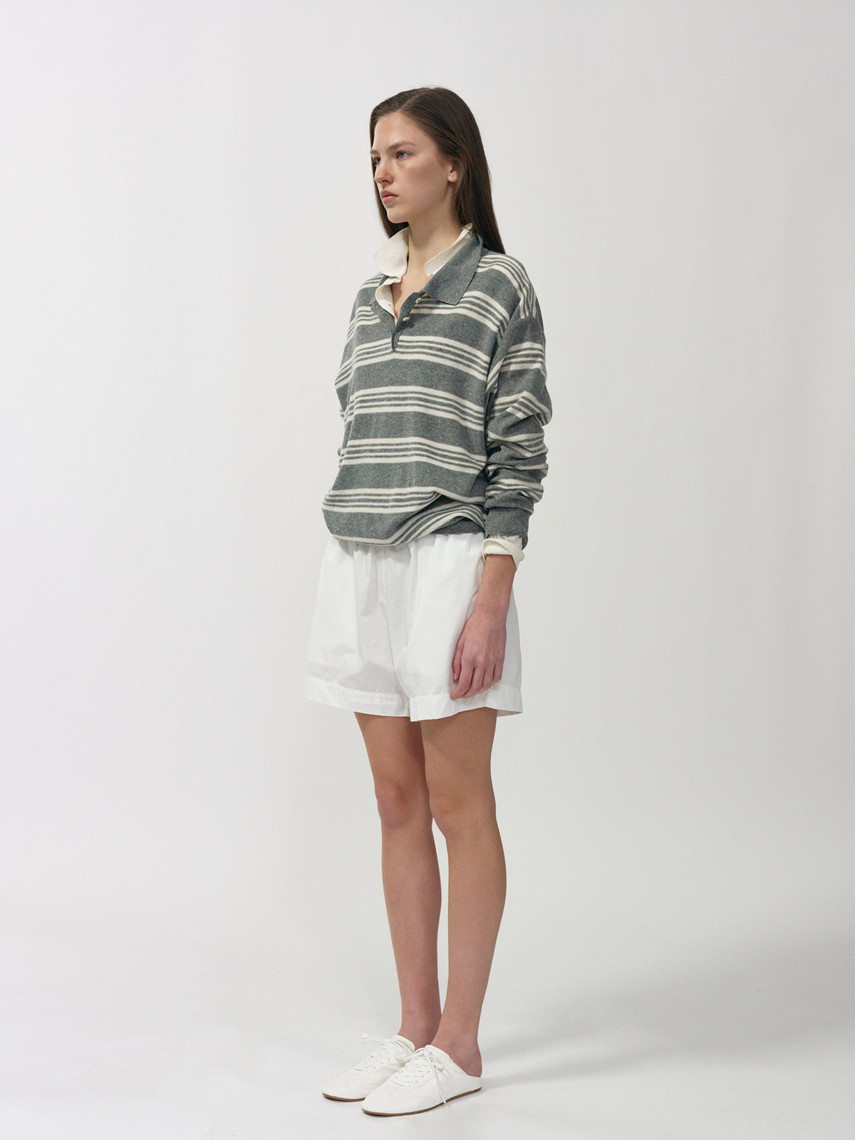 Nothing Written Kevin stripe pullover (Gray)