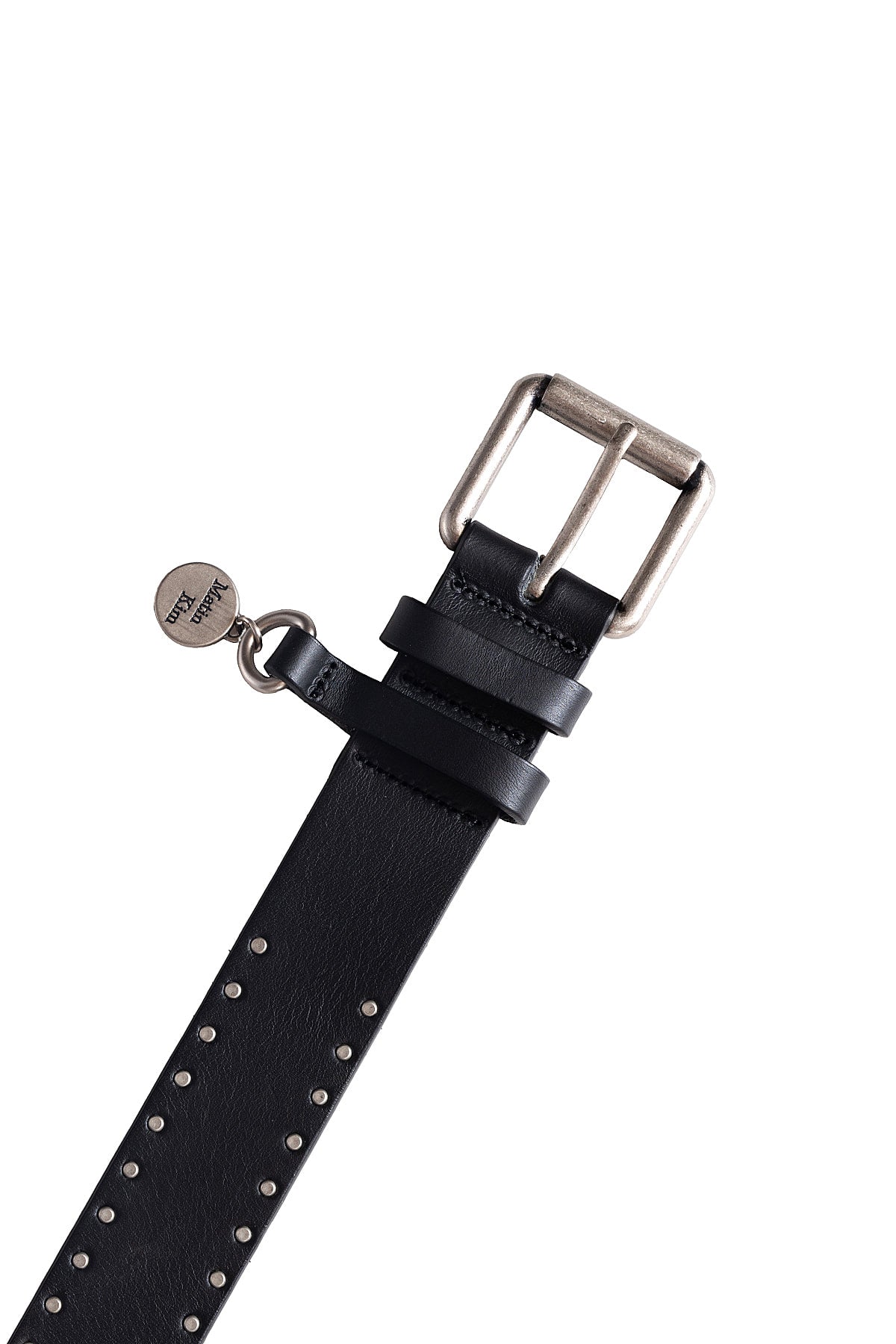 Matinkim Mini Dot Stud Leather Belt IN Black