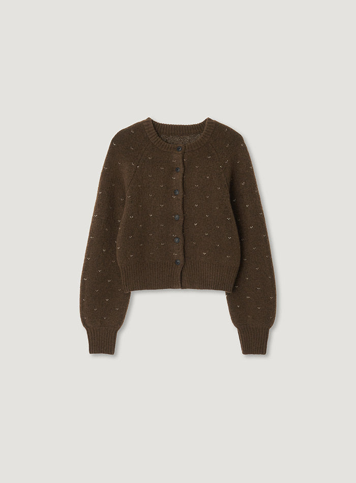 Mango Maniplease Dani Wool Cardigan Brown
