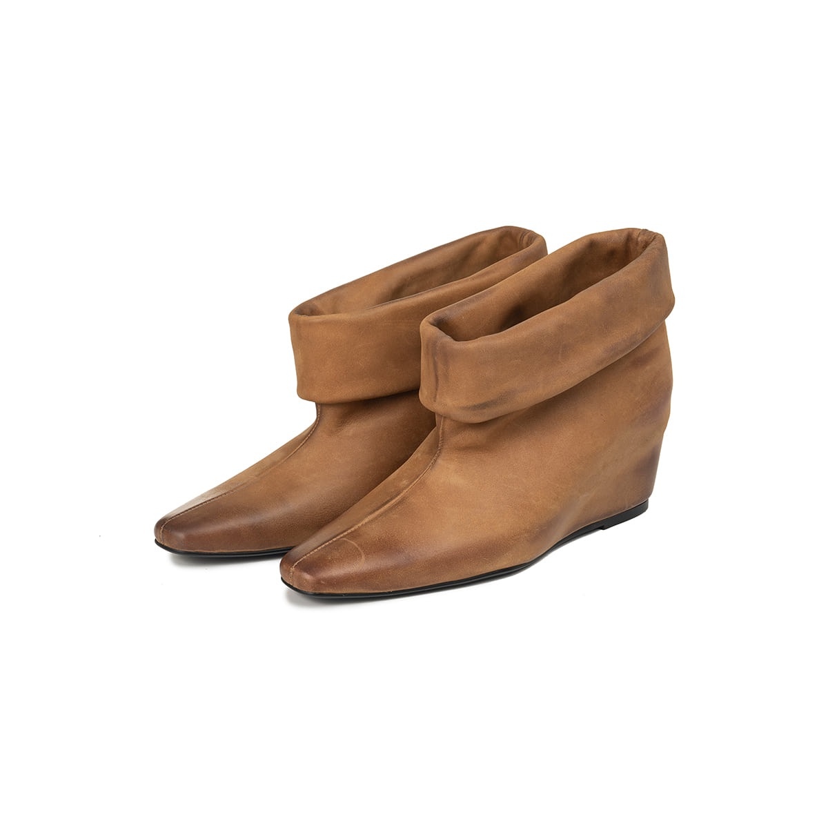Osoi Cuff Boots Camel Brown