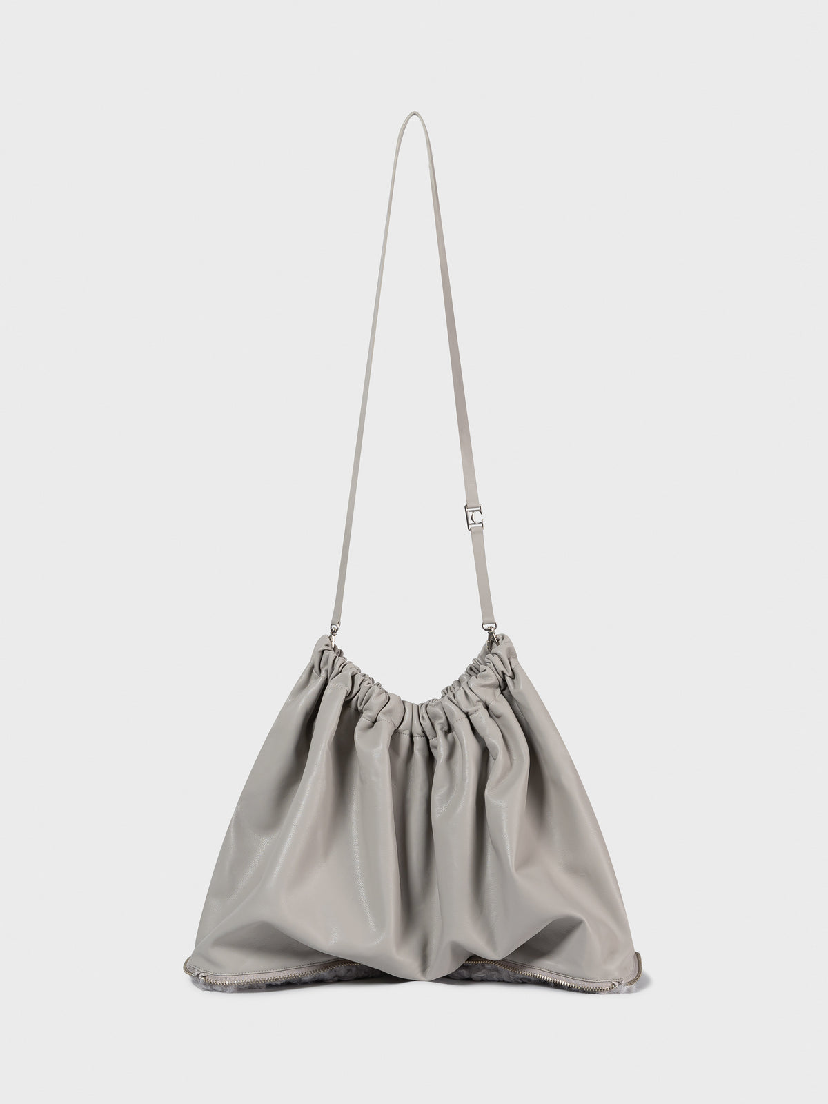 Low Classic Fur Triangle Pop-Up Bag Grey