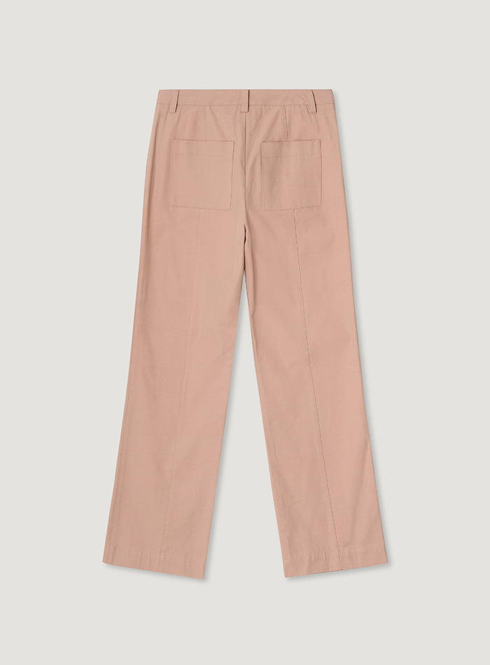 Mango Maniplease Plain Cotton Pants