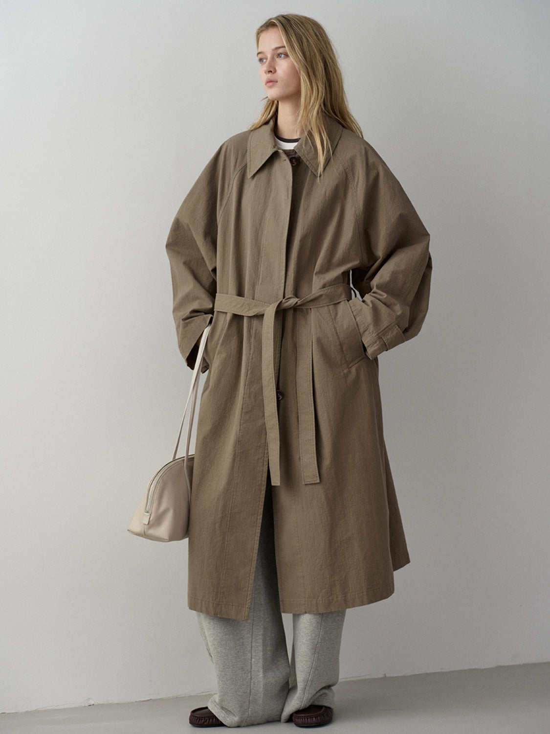Facade Pattern Utility Trench Coat mocha