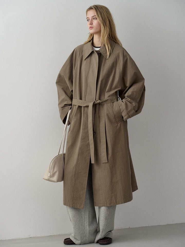 Facade Pattern Utility Trench Coat mocha