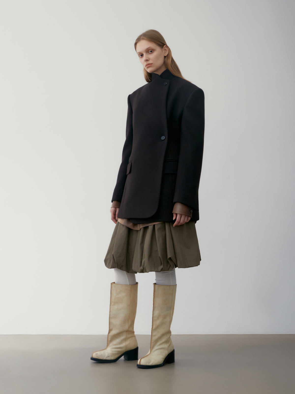Low Classic Slim Fit Wool Coat Dark Brown