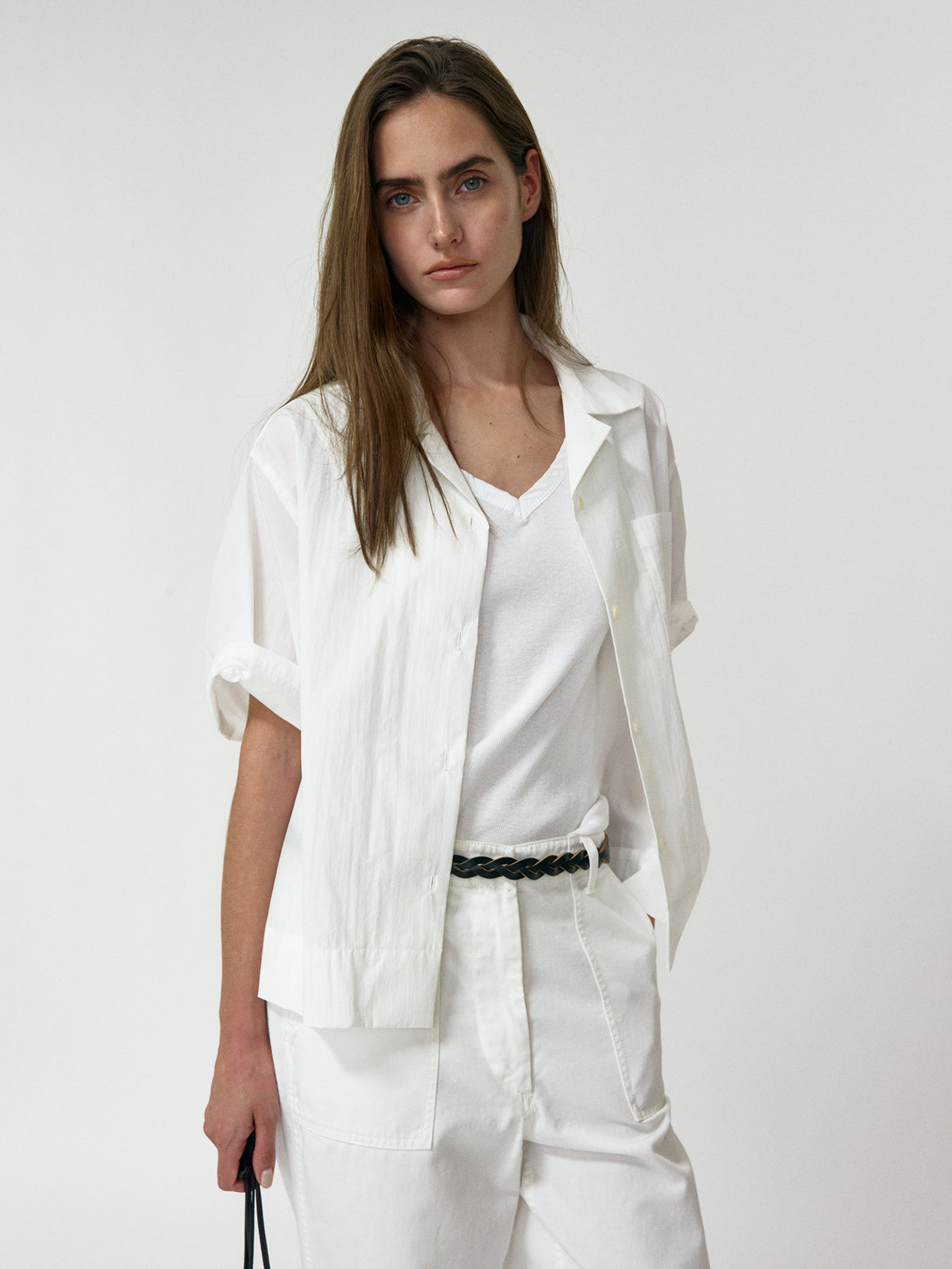 Nothing Written Rine short sleeve shirt (White)
