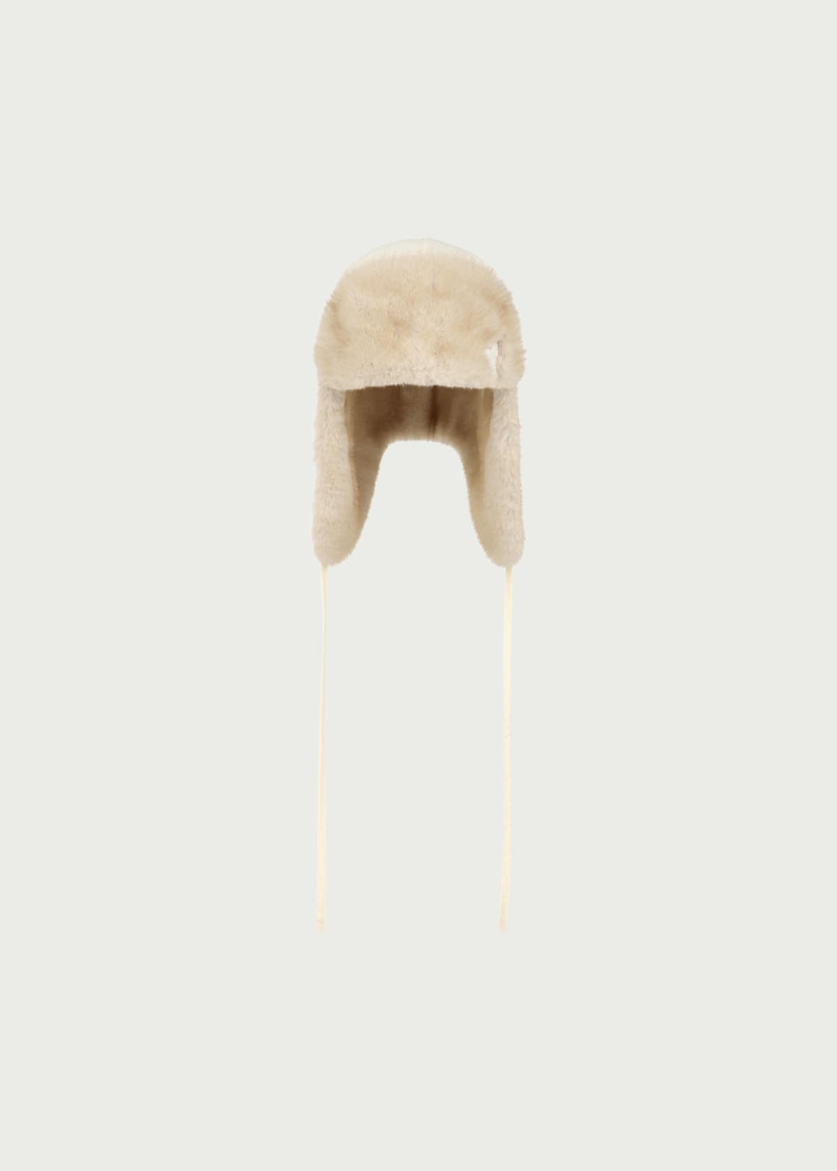 Depound faux fur trapper hat - ivory