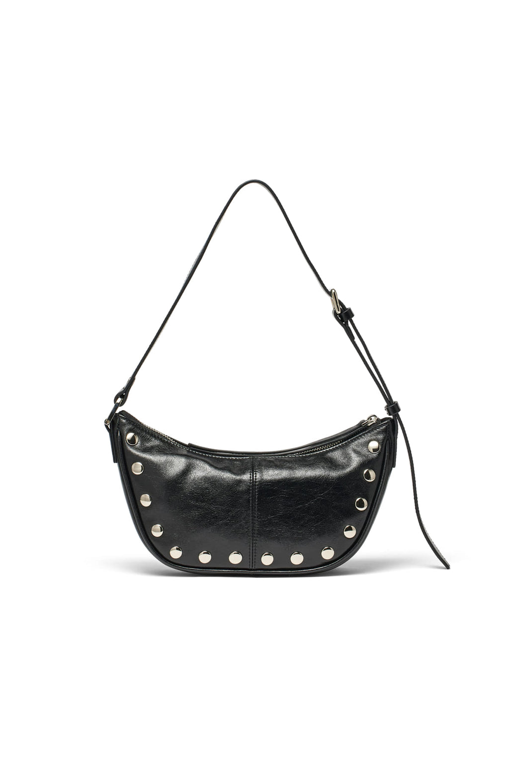 [matinkim] STUD LEATHER SHOULDER BAG IN BLACK