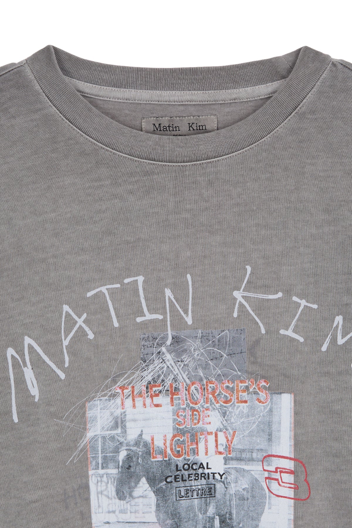 Matin Kim MATIN LNY 26 PIGMENT LONG SLEEVE TOP in Light Grey, Korean designer fashion