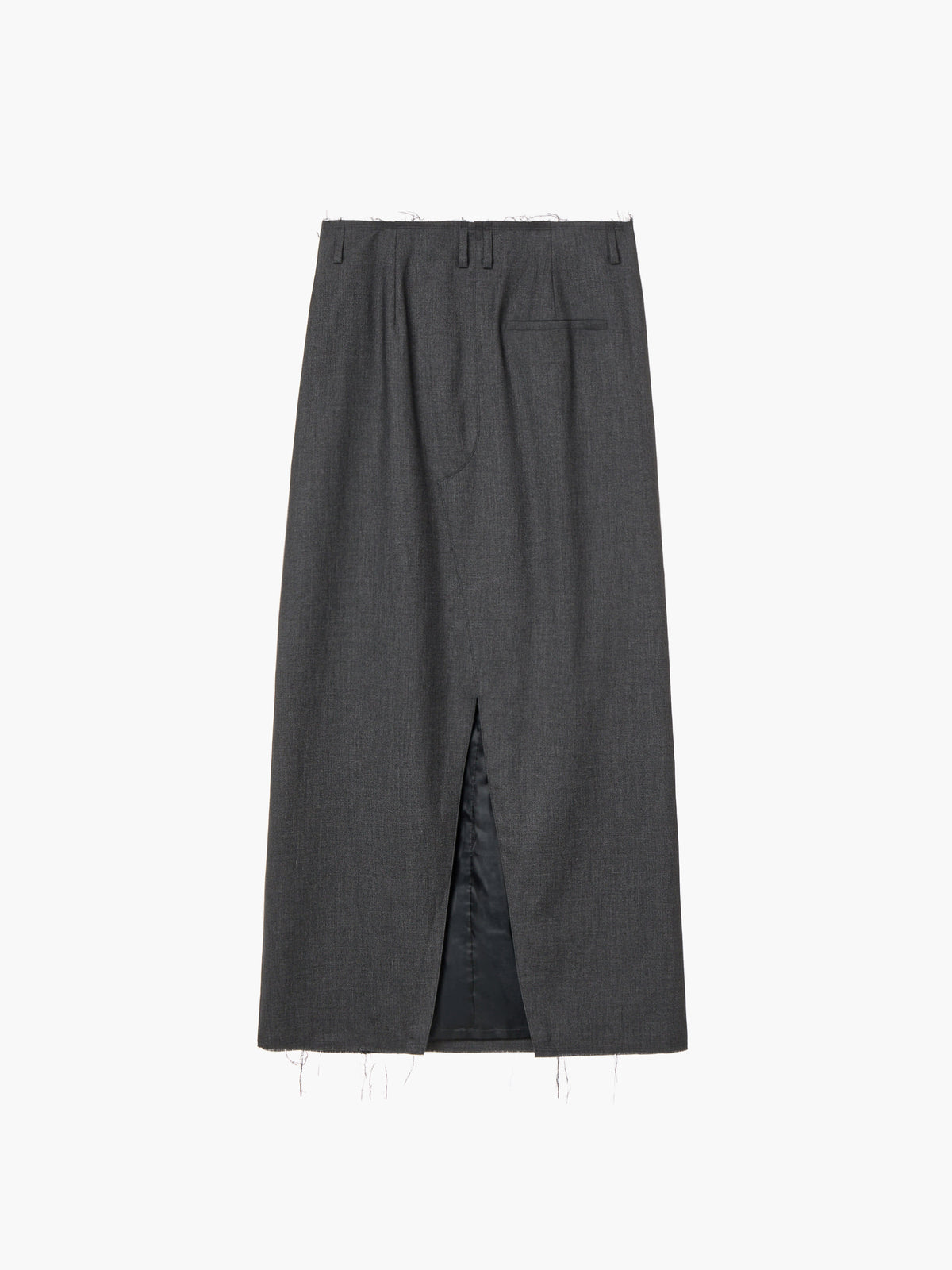 Margesherwood Cut-Off Maxi Skirt charcoal