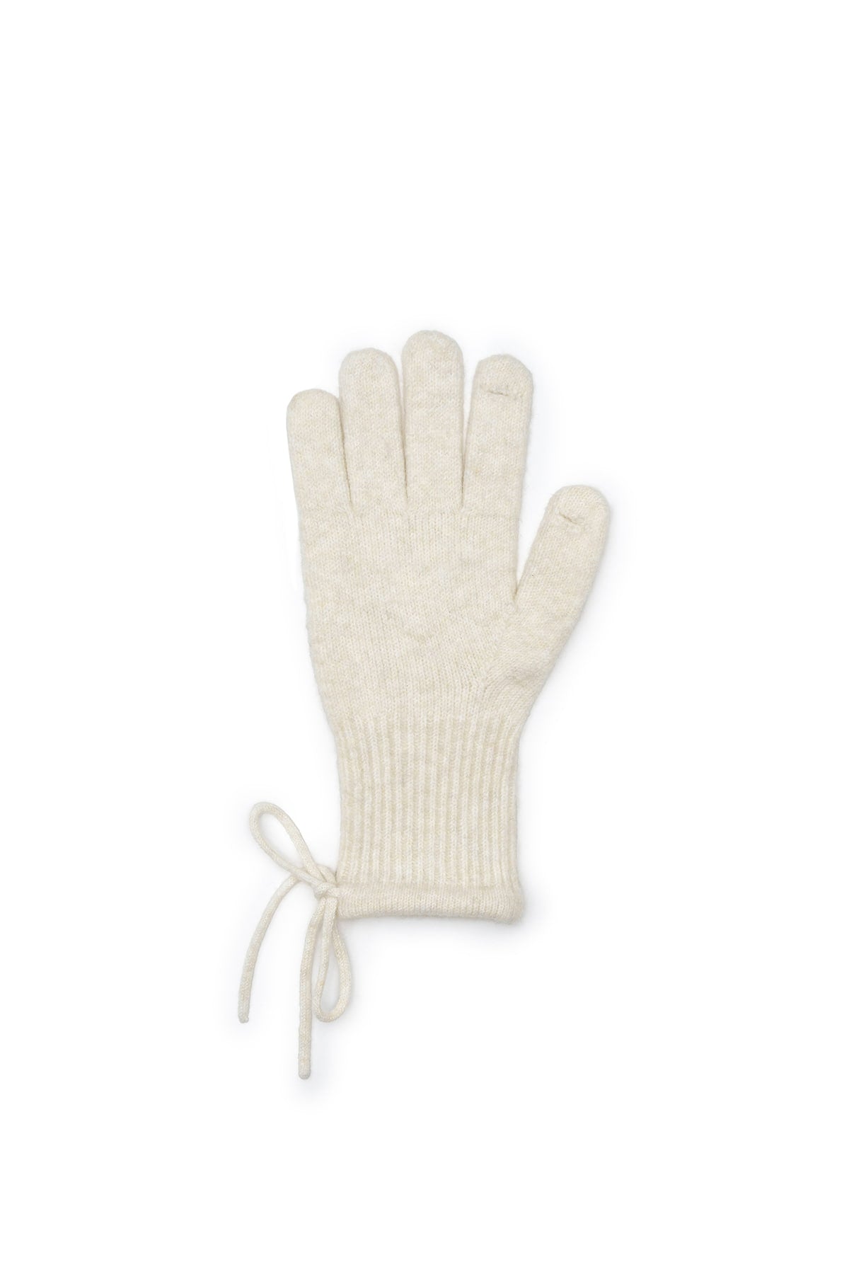 Matinkim Ribbon Finger Hole Gloves IN Ivory