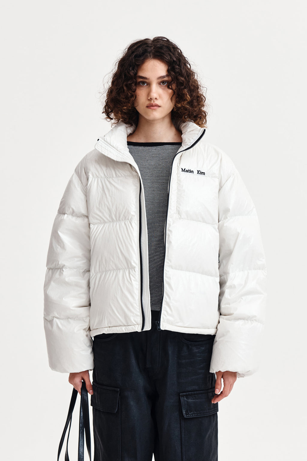 Matinkim Small Logo Volume Down Jumper For Women IN Ivory