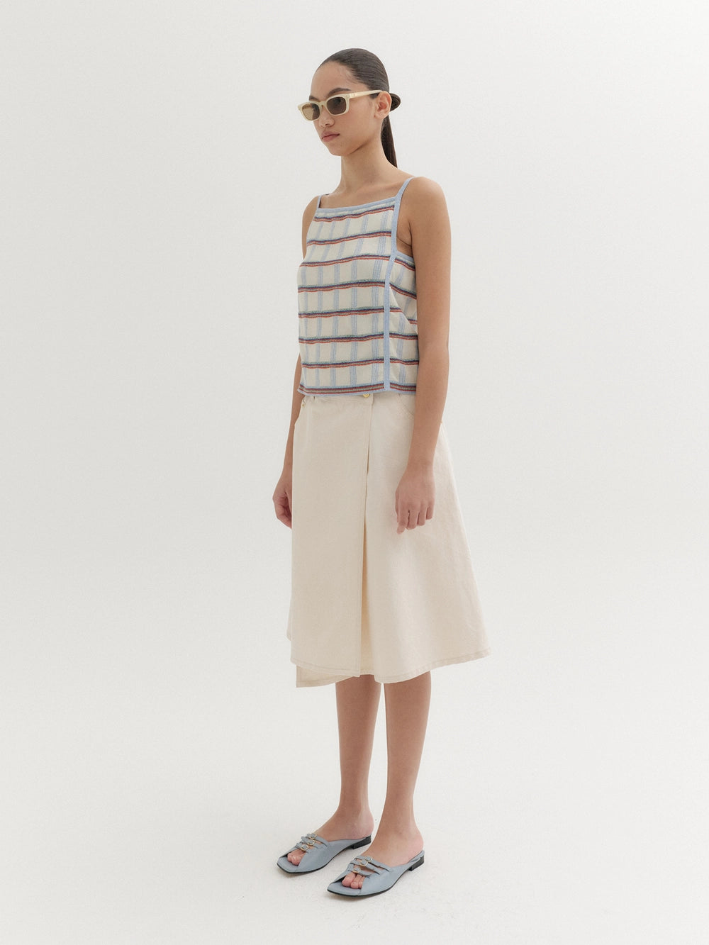 EENK Multi Stripe Knitwear Top - Ivory