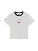 [MLB] Women's Summer Fruits Lifestyle Slim Semi Crop Ringer T-Shirts