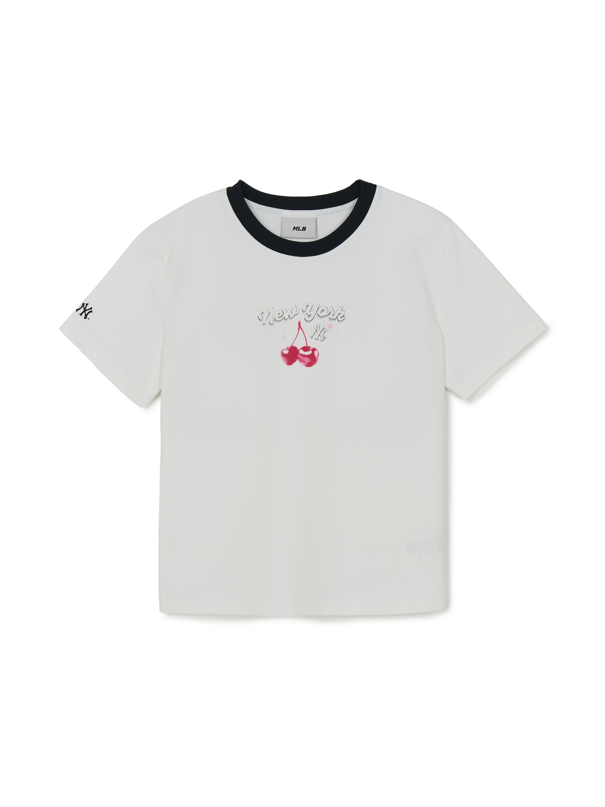 Mlb Women's Summer Fruits Lifestyle Slim Semi Crop Ringer T-Shirts