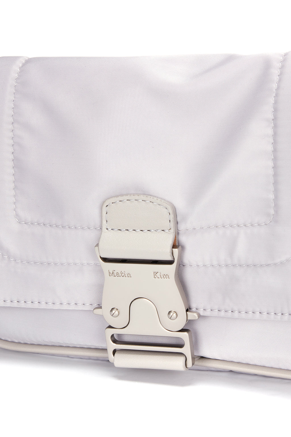 [matinkim] MINI BUCKLE BAG IN LIGHT GREY