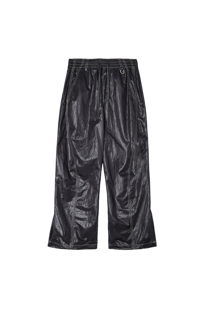 Matinkim Glossy Banding Track Pants IN Black