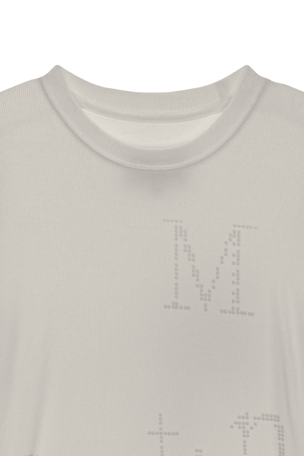 [matinkim] DOT GRAPHIC LOGO LETTERING TOP IN LIGHT BEIGE