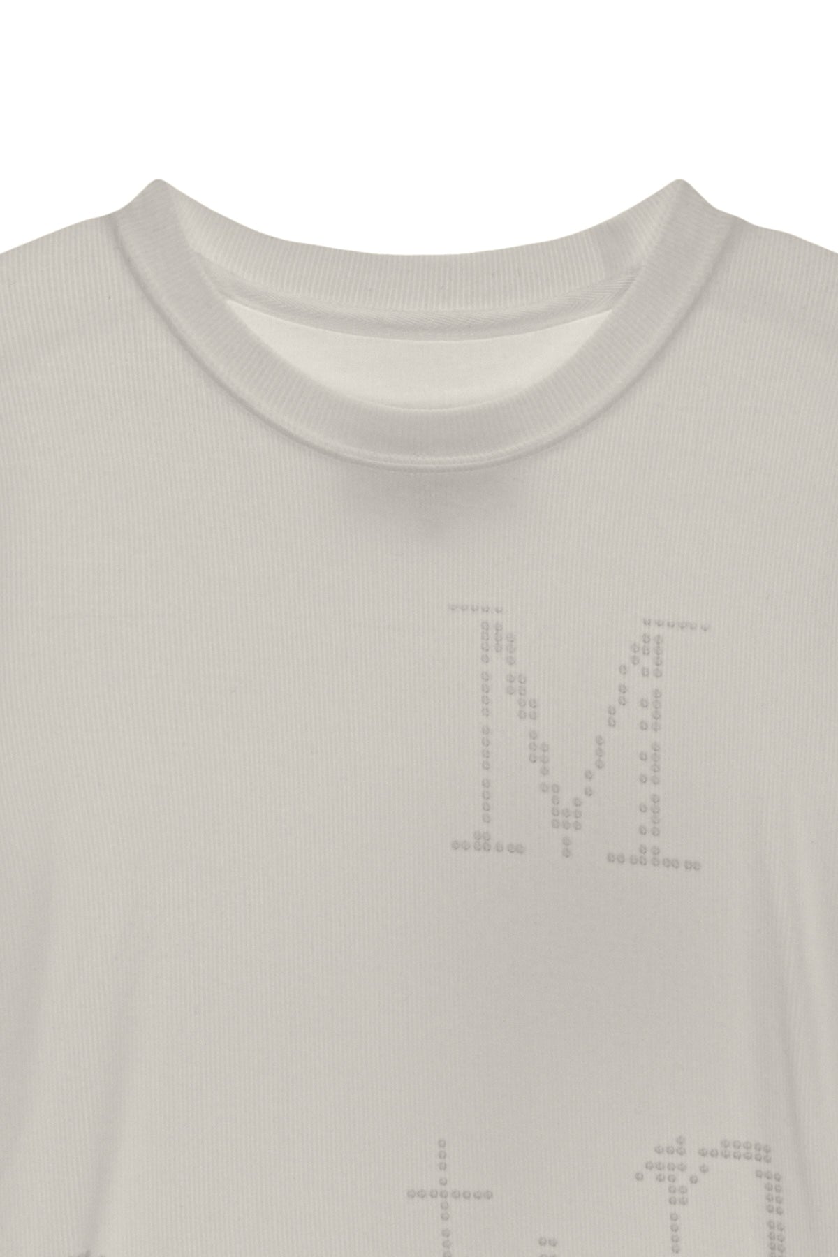[matinkim] DOT GRAPHIC LOGO LETTERING TOP IN LIGHT BEIGE