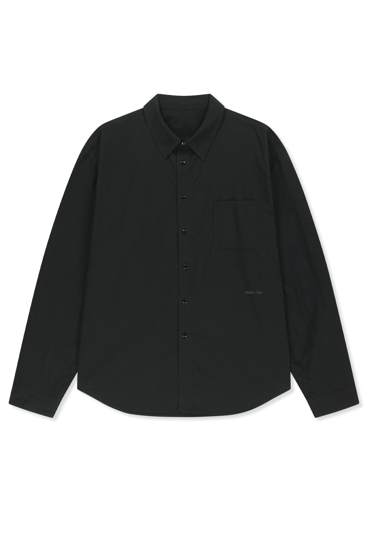 Matinkim Washed Cotton Pocket Shirt For Men IN Black