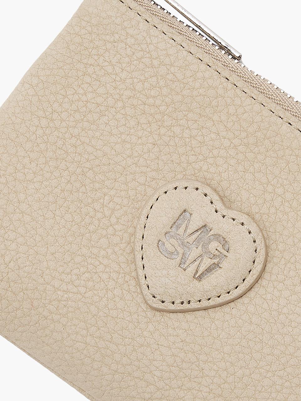 Margesherwood Heart Zipper Wallet nude nubuck