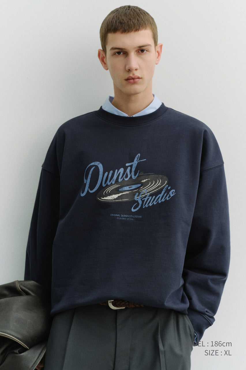 Dunst Unisex Vinyl Sweatshirt French Navy