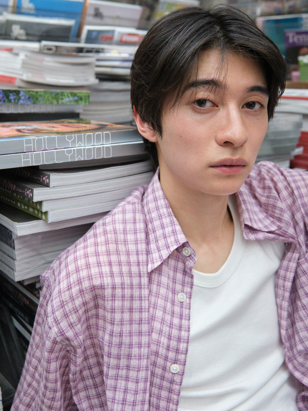 Low Classic Oversized Lc Sheer Checked Shirt Pink