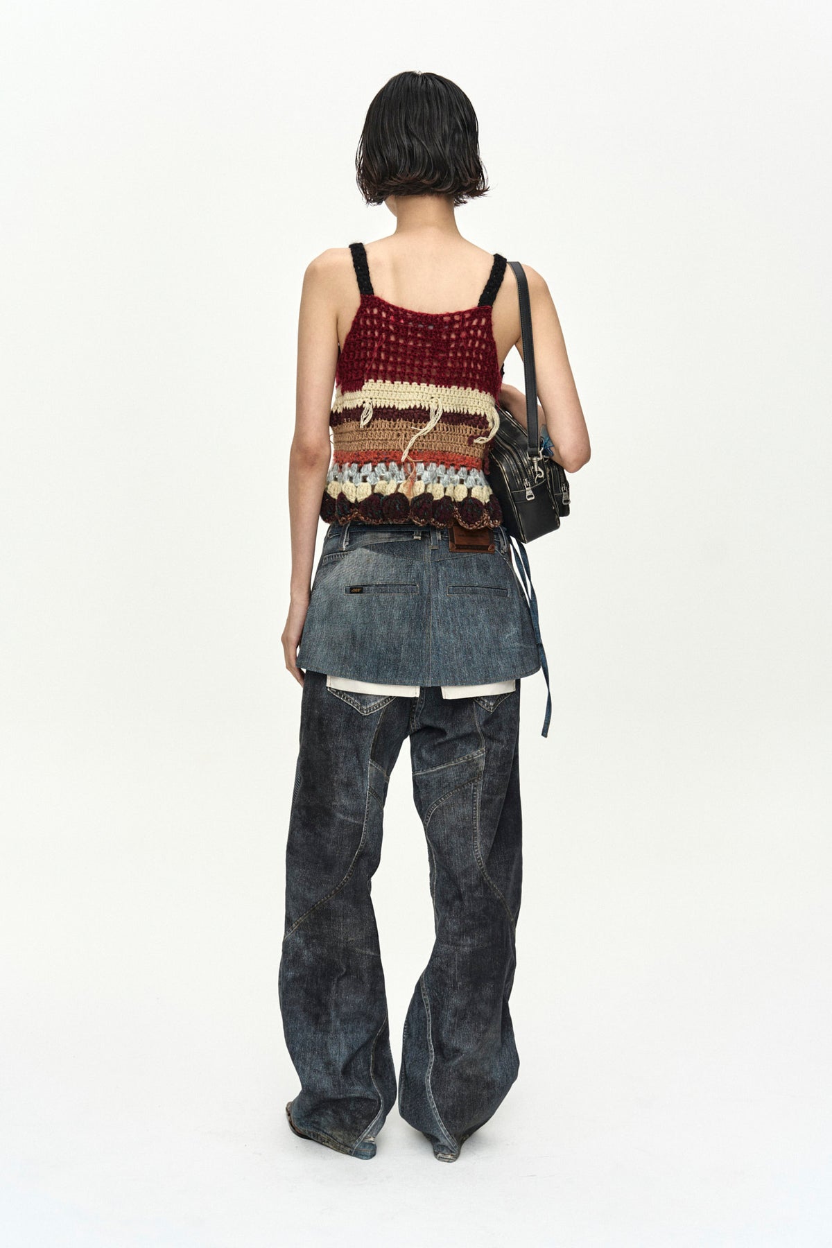 Andersson Bell Hand-Crocheted Ruffle Hem Top
