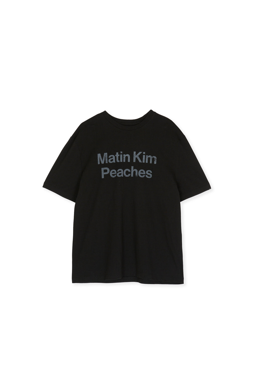 [matinkim] PEACHES LOGO GRAPHIC TOP IN BLACK