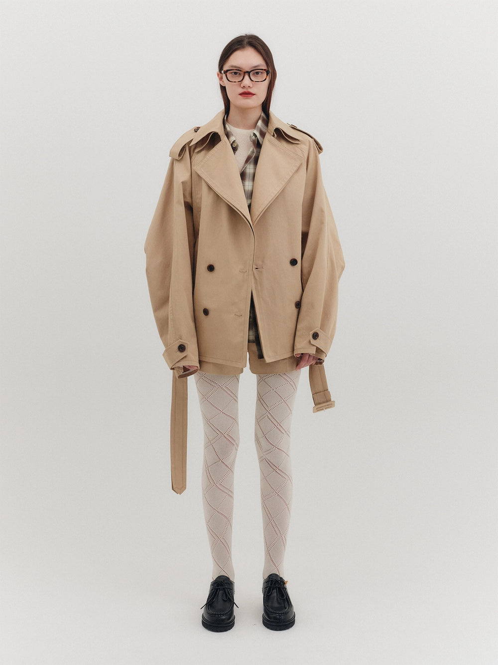 EENK Half Trench Coat - Camel