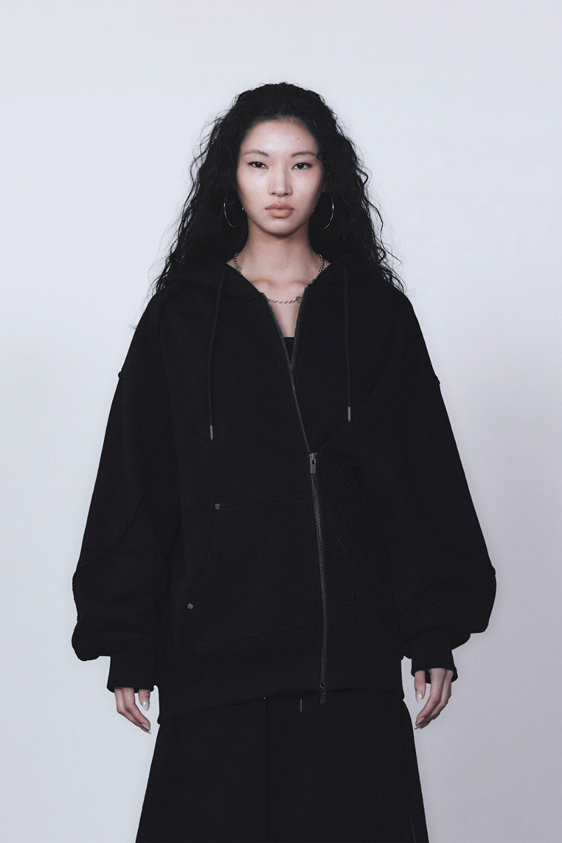 Treemingbird Zipper Finishing Sweat Hoodie Zip-up Black