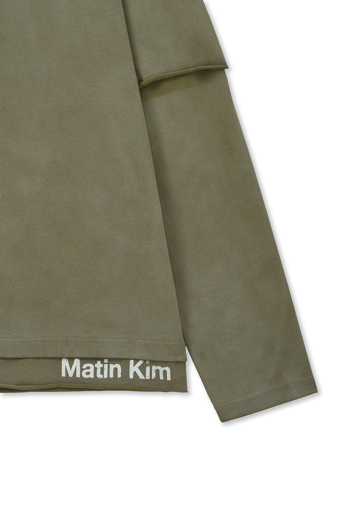 [matinkim] SPRAY EFFECT LAYERED TOP FOR MEN IN KHAKI