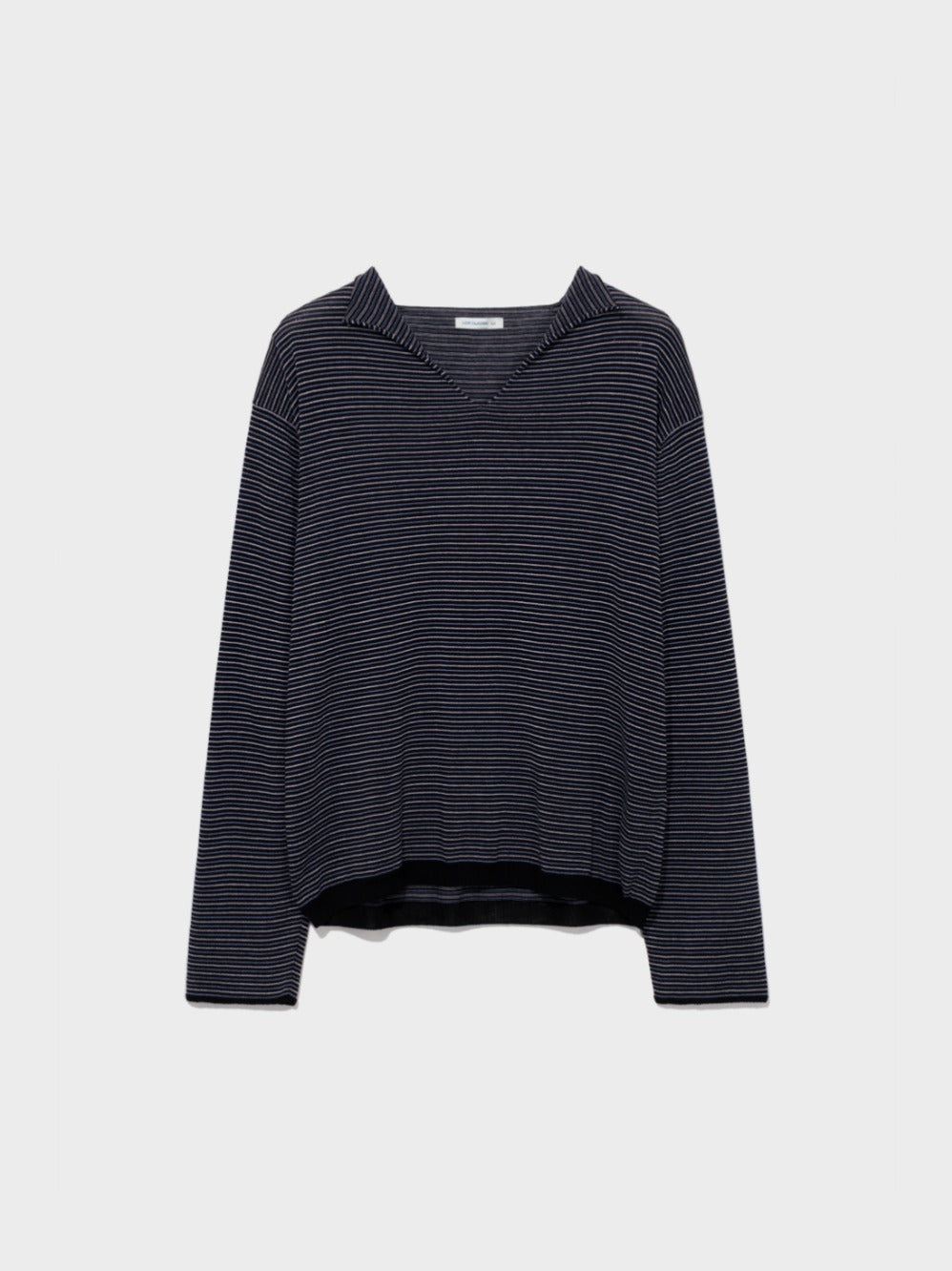 Low Classic Paper Striped Sweater Black