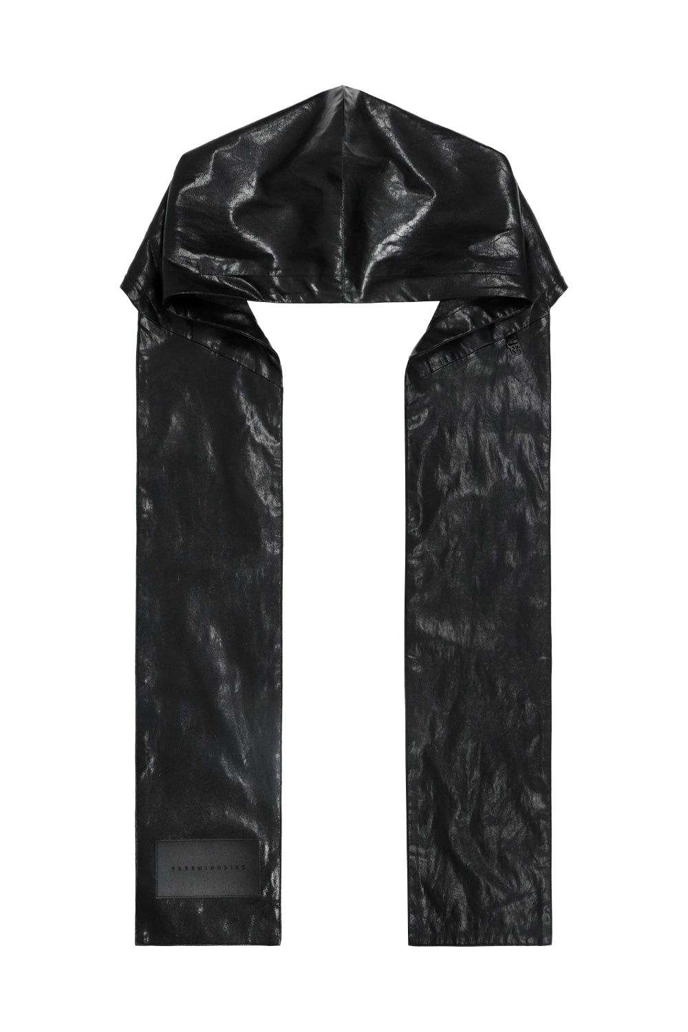 Treemingbird Hooded Leather Scarf Black