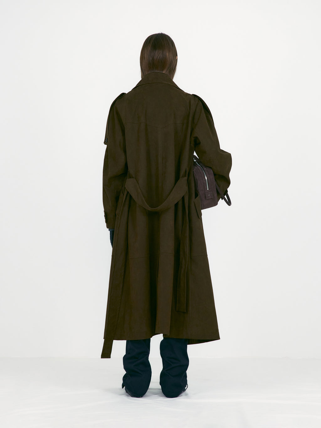 [low_classic] Suede Belted Trench Coat
Khaki Brown