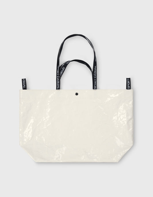 PATENT MARKET BAG / Cream