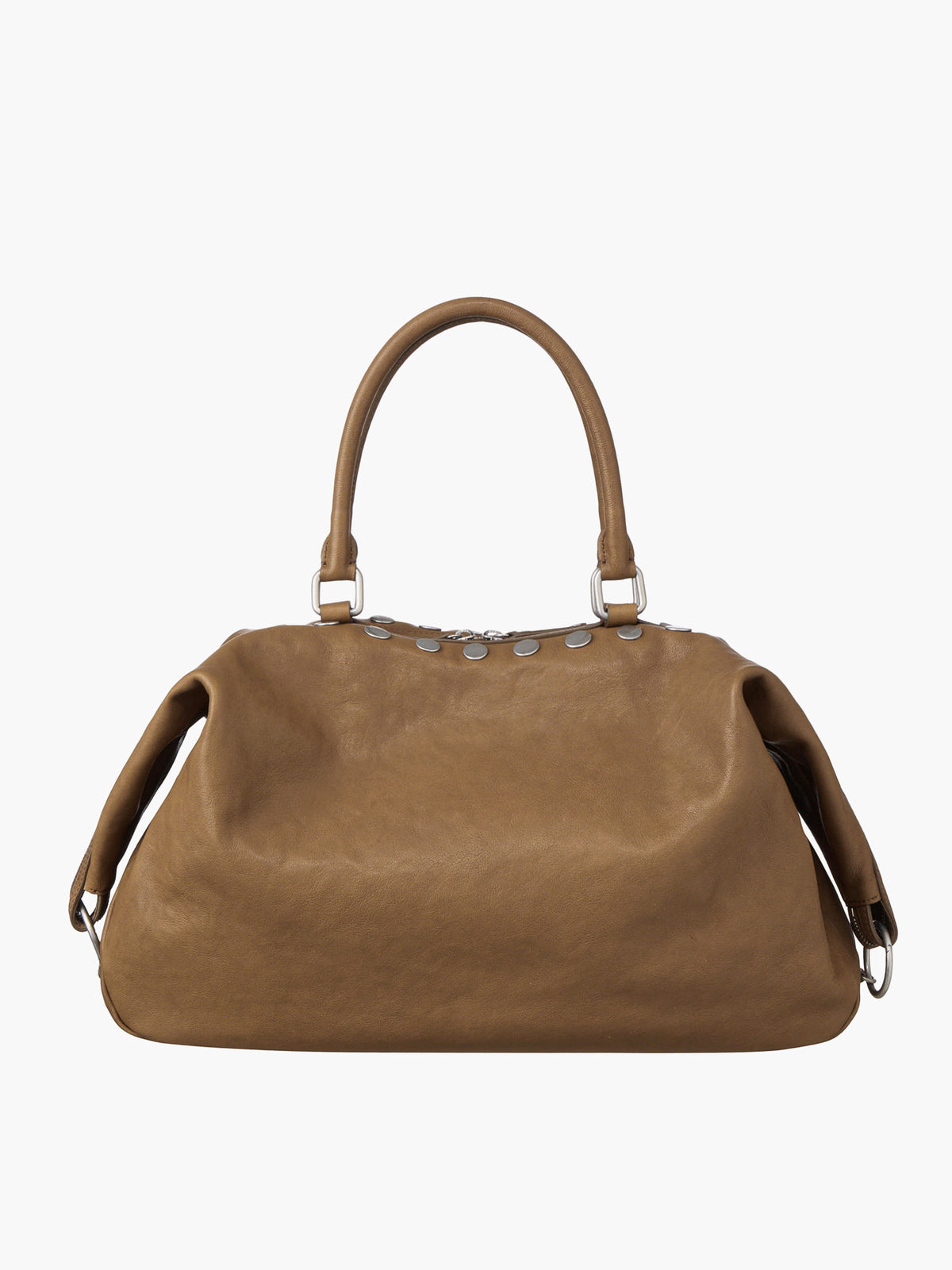 Margesherwood Dumpling Stud vintage camel washed nappa