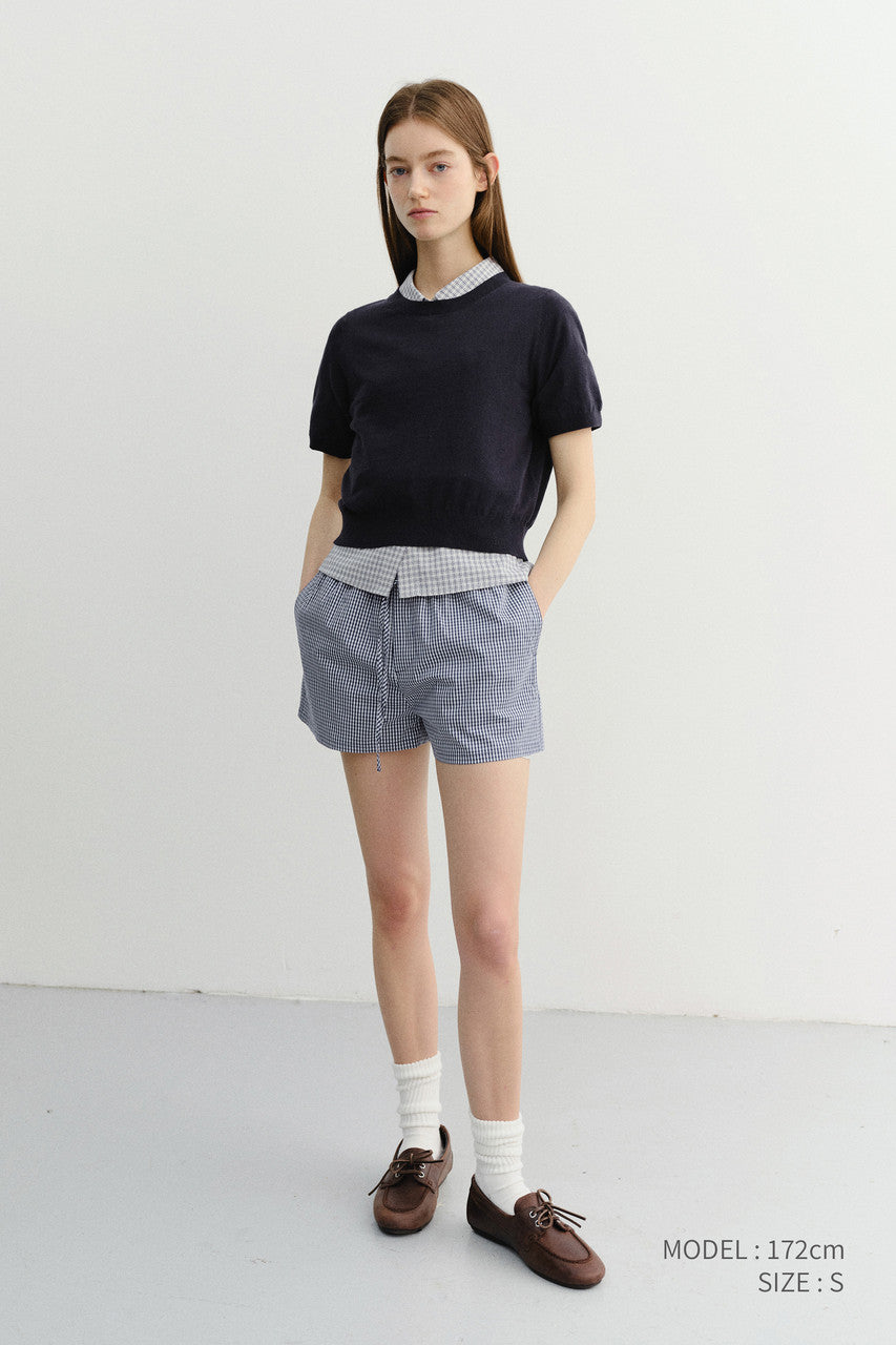 Dunst Unisex Linen Crewneck Knit Navy