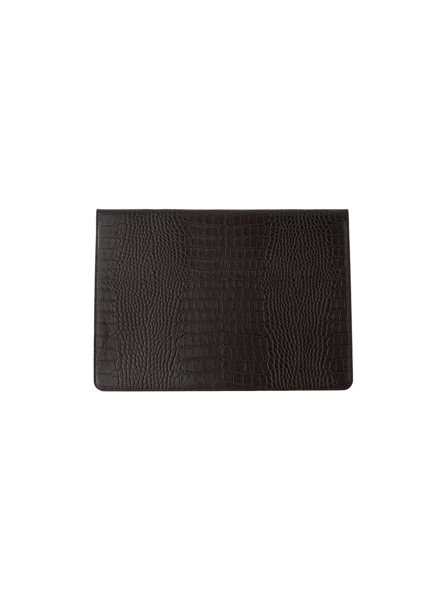 GLOWNY G Crack Leather Laptop Case 14 (Dark Brown)
